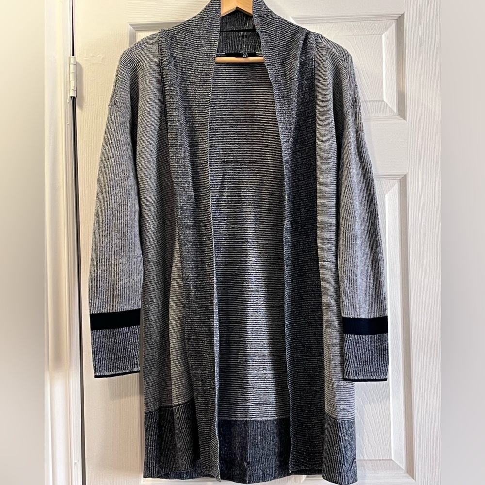 FDJ | Women's Gray and Black Open Cardigan | Size XS